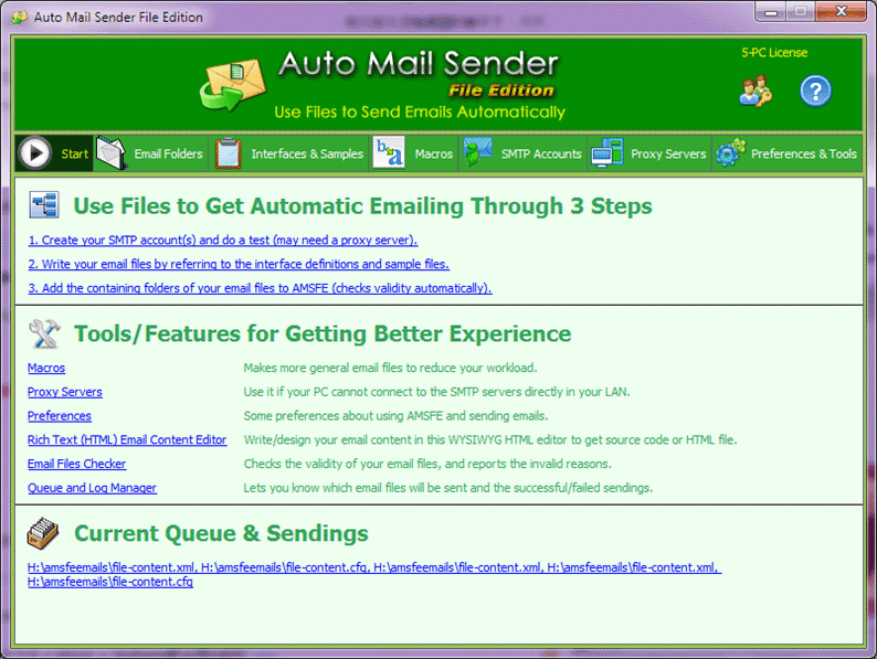 Screenshot of Auto Mail Sender File Edition 1.0