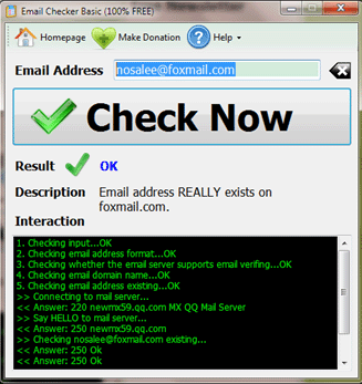 Email Checker Basic Interface