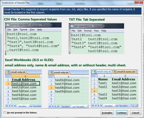 Screenshots of Sample Files Interface