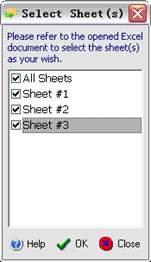 Select Sheet(s)