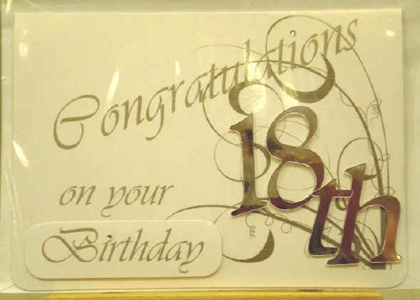 18th Birthday Card E