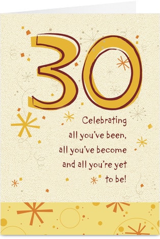 30 Birthday Cards D