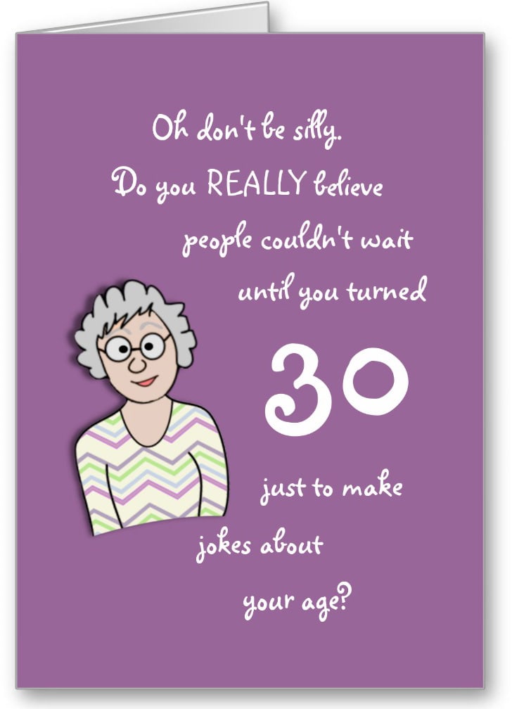 30th Birthday Card F