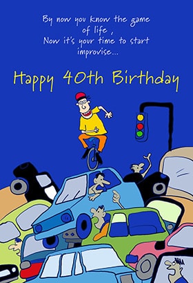 40th Birthday Cards for Men J