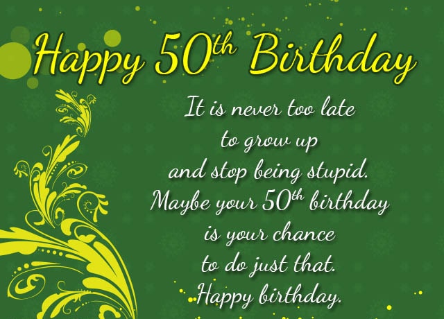 50th Birthday Card Messages D