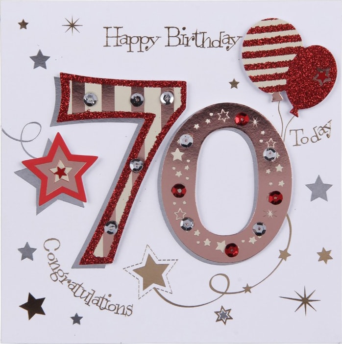 70th Birthday Card A