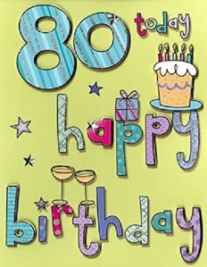 80th Birthday Card A