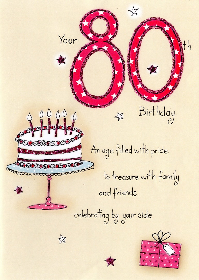 80th Birthday Cards C