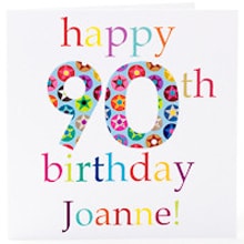 90th Birthday Card B