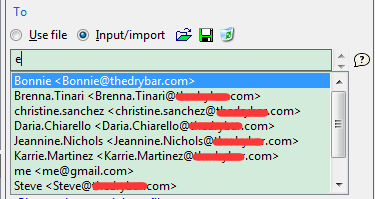 Auto-complete Recipients