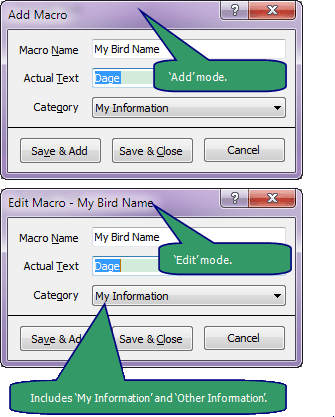 Macro Editor Interface