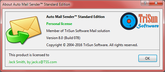 About Auto Mail Sender™ Standard Edition